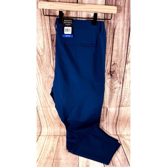 Banana Republic Men's Pants Navy Blue Flat Front 36 x 32 Lightweight NWT - Picture 2 of 13